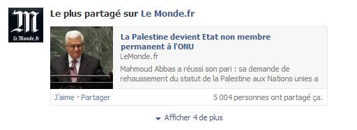 Facebook met l'accent sur les liens les plus populaires