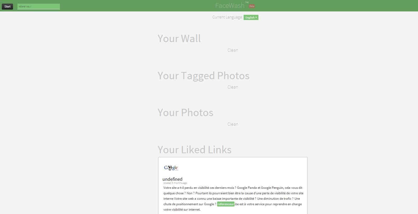 Nettoyez votre compte Facebook avec Facewash