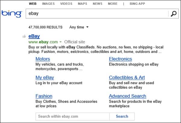 Bing : 50% des clics pour le premier résultat