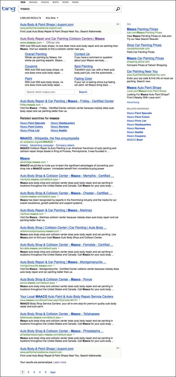 Bing : 50% des clics pour le premier résultat