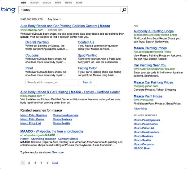 Bing : 50% des clics pour le premier résultat