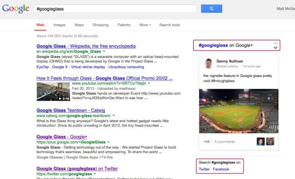 google-hashtag-search